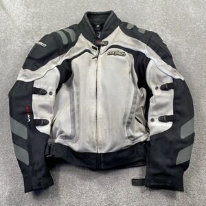 Cortech GX Sport Air 3.0 Mesh Motorcycle Jacket Mens SM 38 Grey Black Padded